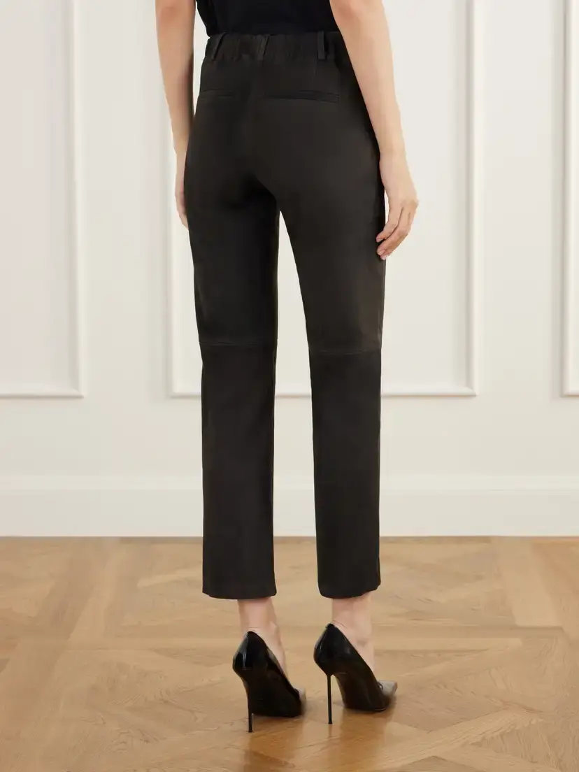 ARMA Jen Paneled Suede Straight-leg Pants | Thumbnail 4