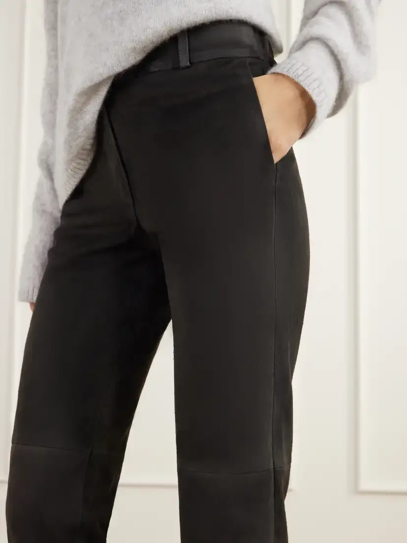 ARMA Jen Paneled Suede Straight-leg Pants | Thumbnail 5