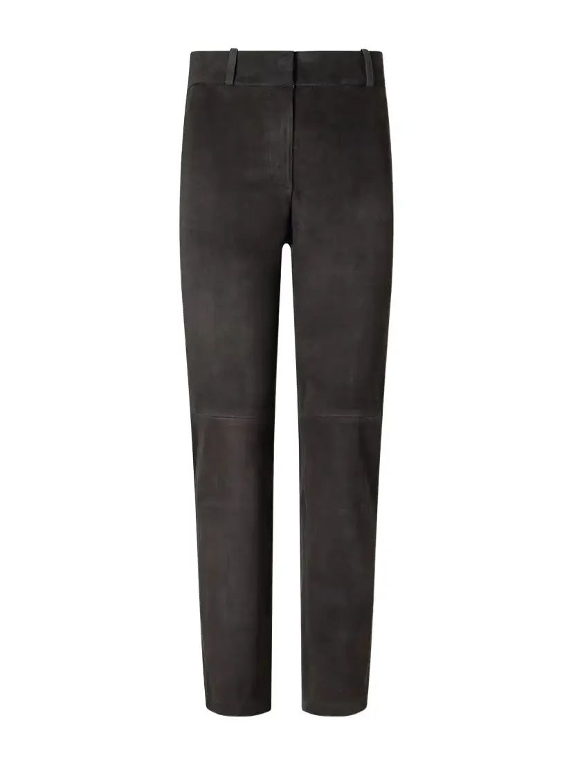 ARMA Jen Paneled Suede Straight-leg Pants