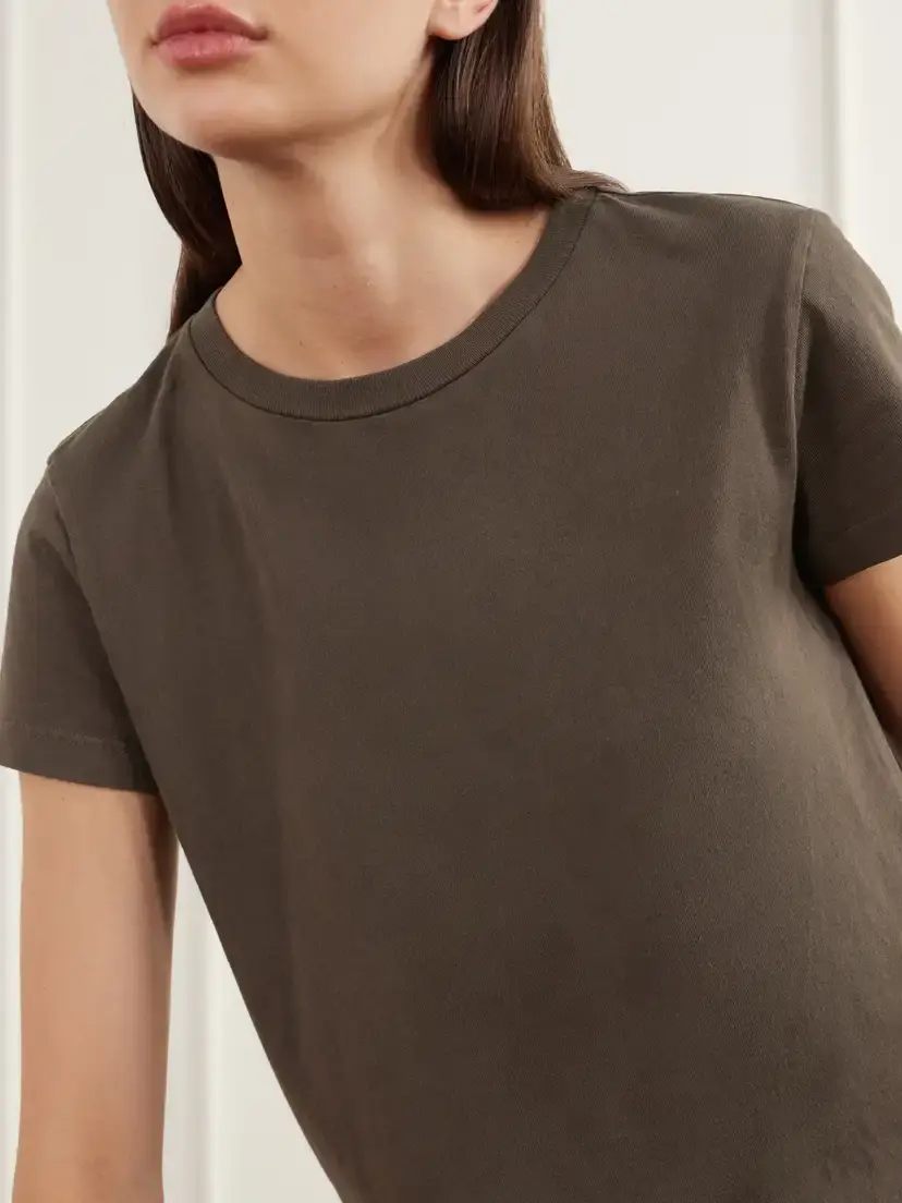 AGOLDE Adine Cropped Organic Cotton-jersey T-shirt | Thumbnail 5 AGOLDE Adine Cropped Organic Cotton-jersey T-shirt | Thumbnail 5