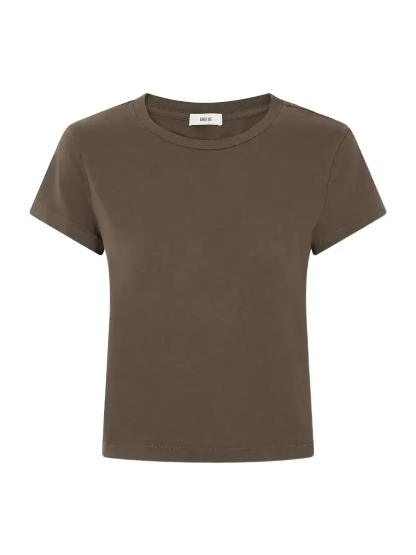 AGOLDE Adine Cropped Organic Cotton-jersey T-shirt