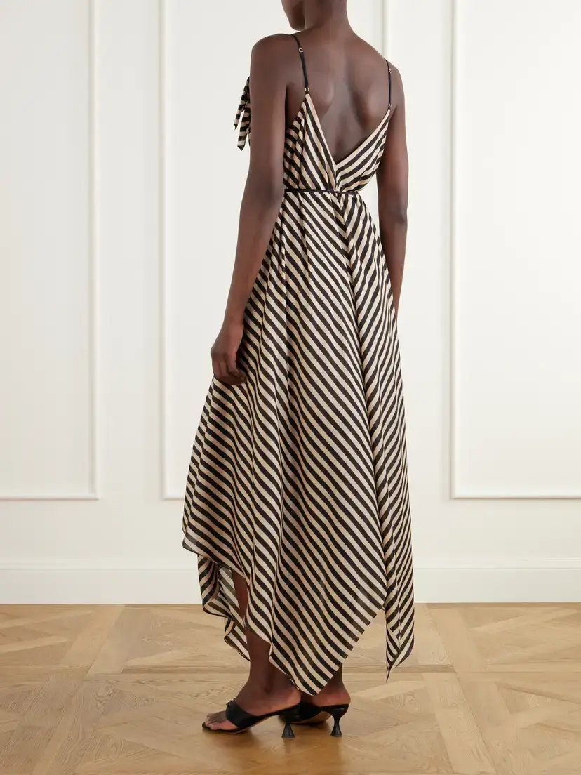 Zimmermann Fairlight Tie-detailed Striped Silk Midi Dress | Thumbnail 3 Zimmermann Fairlight Tie-detailed Striped Silk Midi Dress | Thumbnail 3