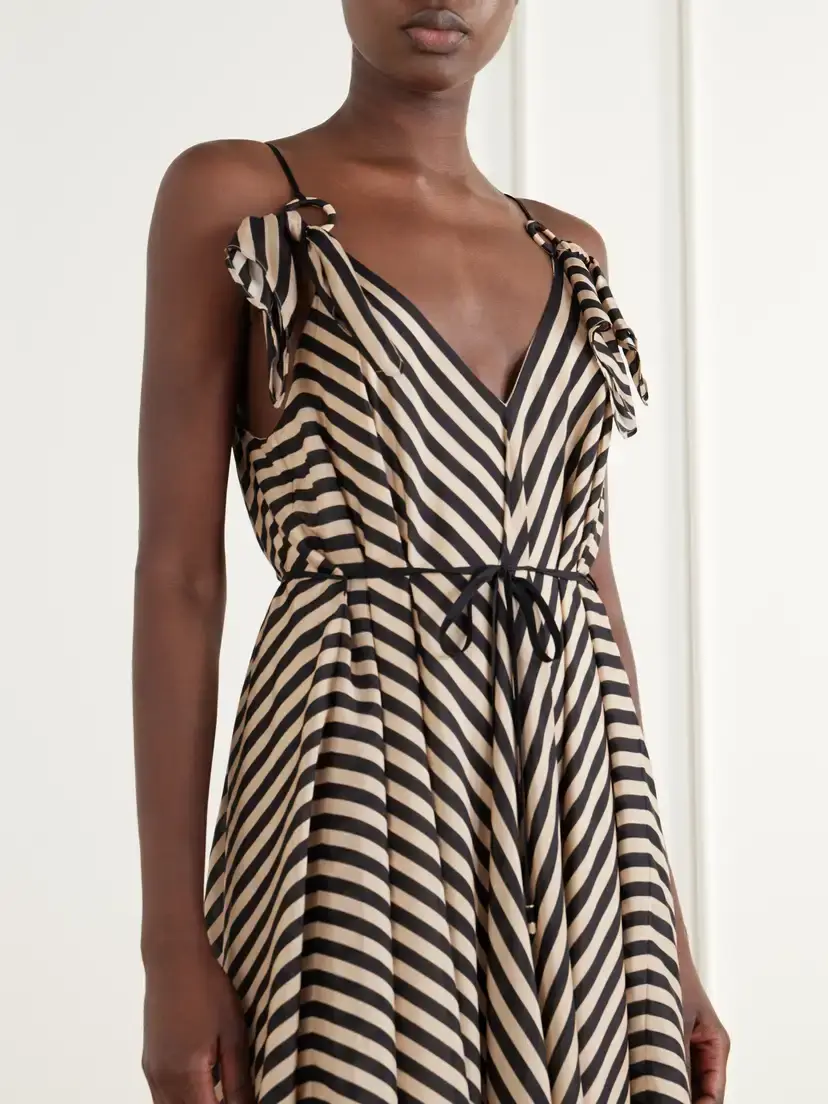 Zimmermann Fairlight Tie-detailed Striped Silk Midi Dress | Thumbnail 5 Zimmermann Fairlight Tie-detailed Striped Silk Midi Dress | Thumbnail 5