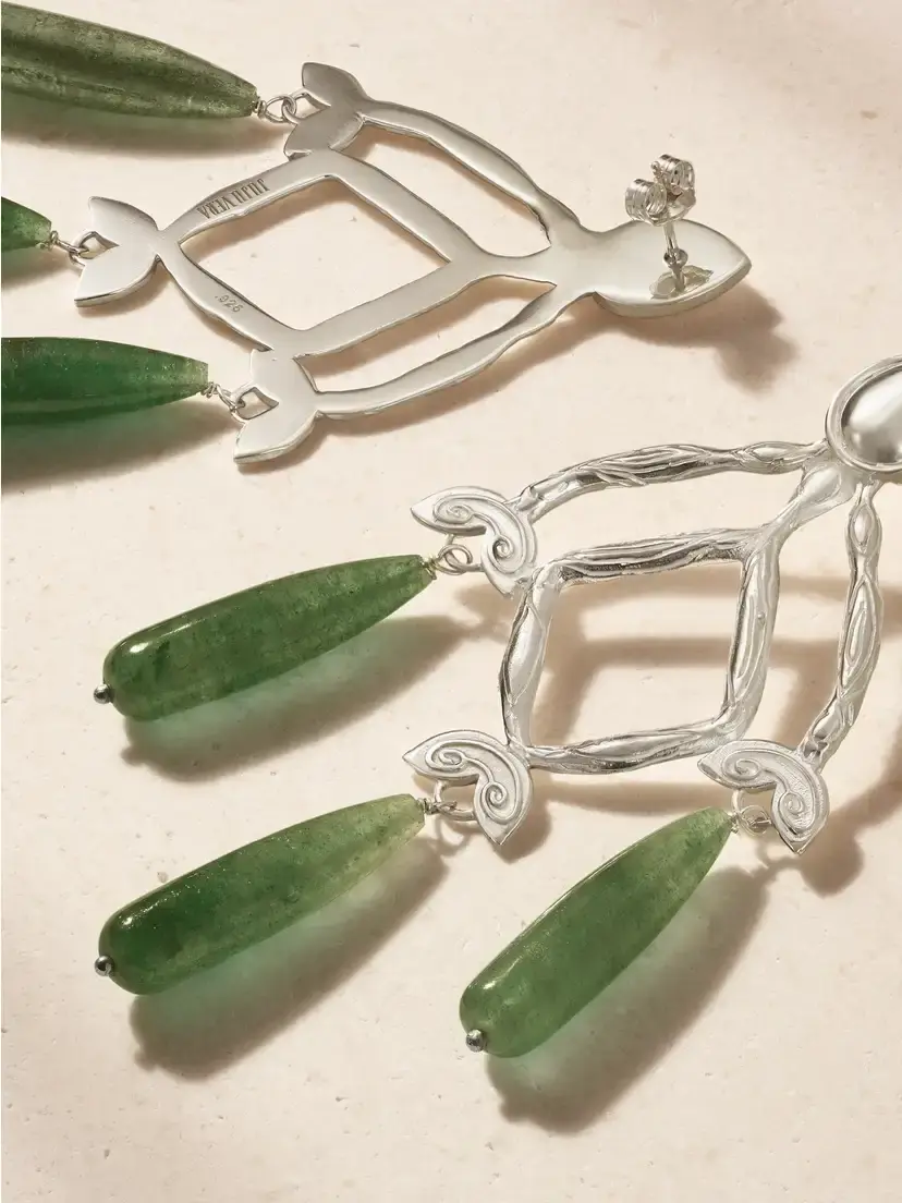 Juju Vera Sienna Sterling Silver Jade Earrings | Thumbnail 3 Juju Vera Sienna Sterling Silver Jade Earrings | Thumbnail 3