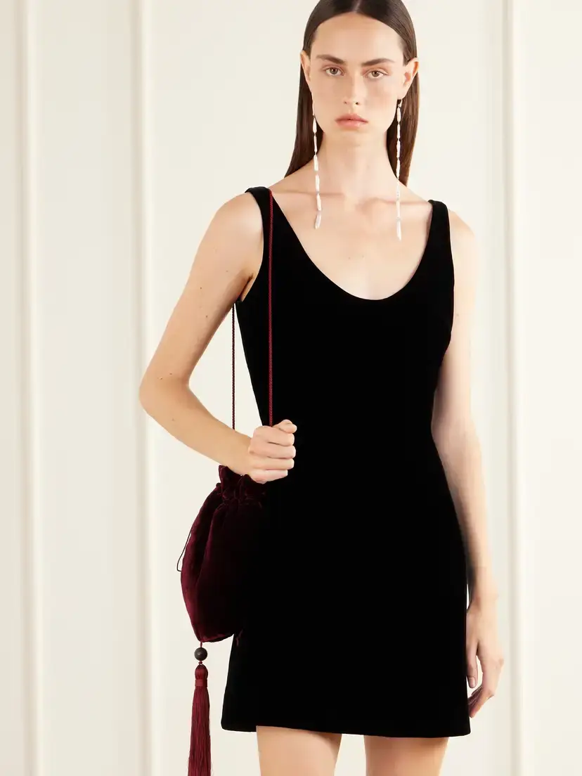 Le Sundial Lee Tasseled Velvet Clutch | Thumbnail 2