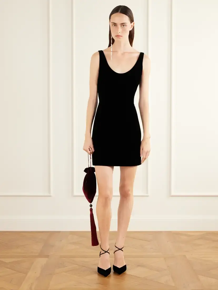 Le Sundial Lee Tasseled Velvet Clutch | Thumbnail 3