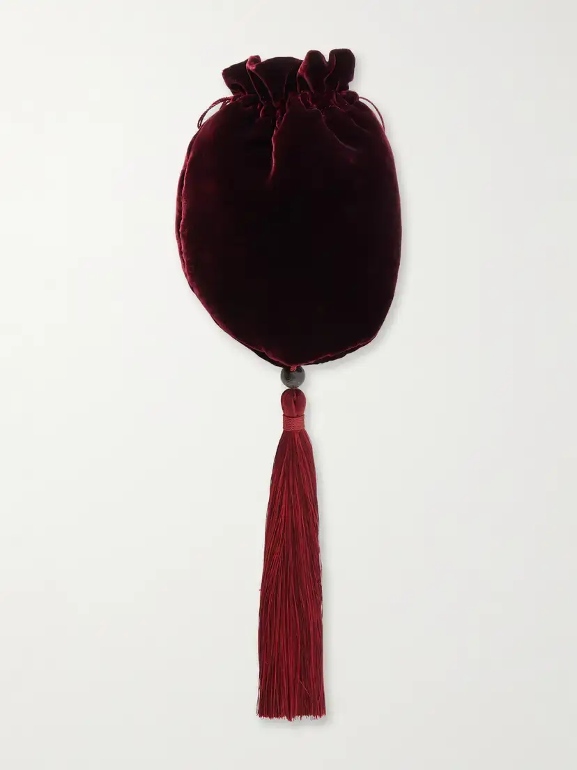 Le Sundial Lee Tasseled Velvet Clutch | Thumbnail 4