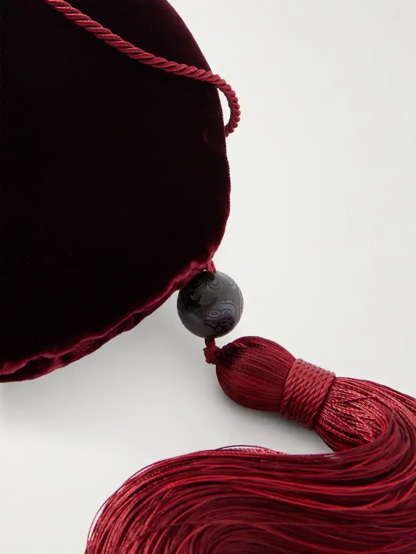 Le Sundial Lee Tasseled Velvet Clutch | Thumbnail 5