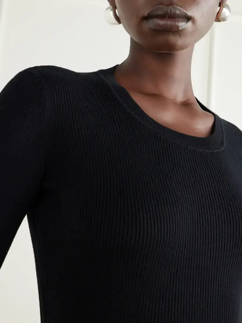 Ann Demeulemeester Eva Open-back Cotton And Cashmere-blend Maxi Dress | Thumbnail 4 Ann Demeulemeester Eva Open-back Cotton And Cashmere-blend Maxi Dress | Thumbnail 4