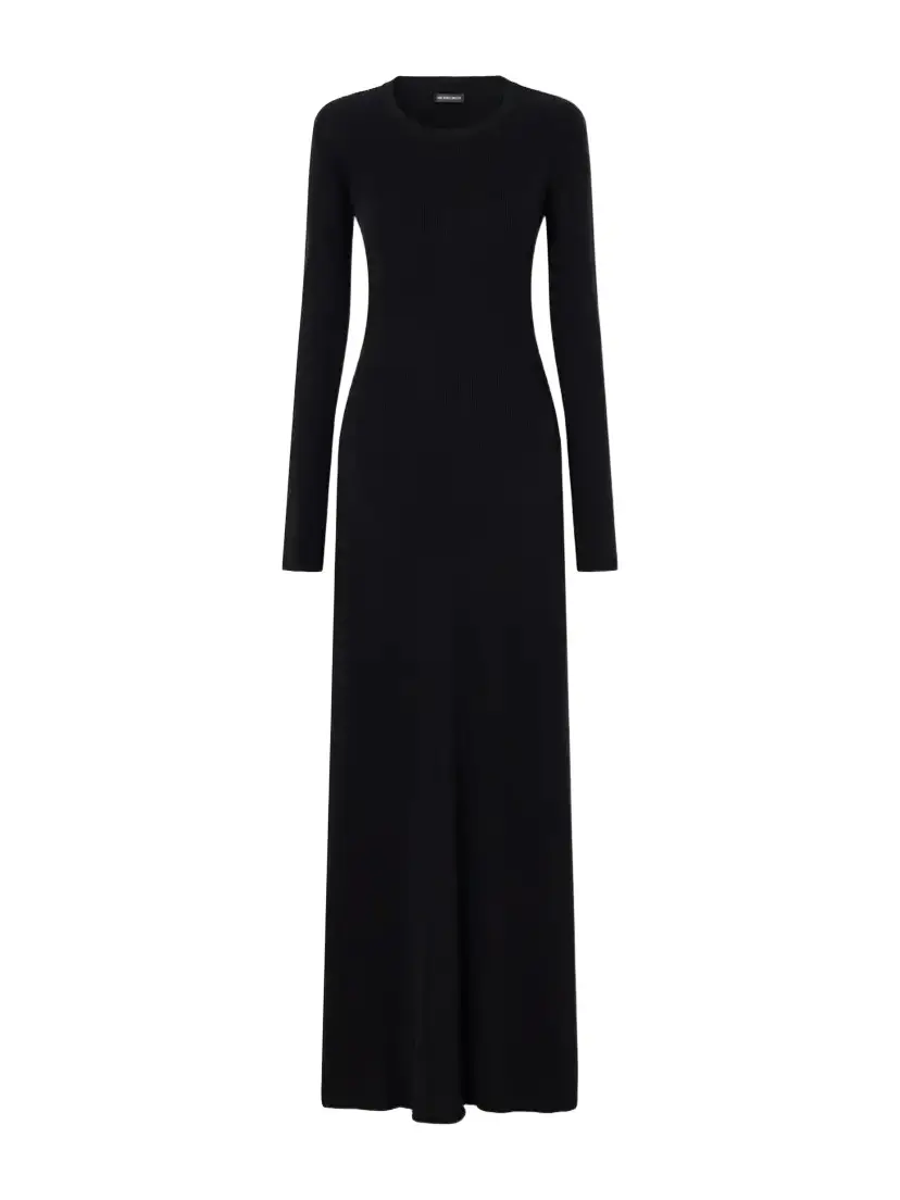 Ann Demeulemeester Eva Open-back Cotton And Cashmere-blend Maxi Dress