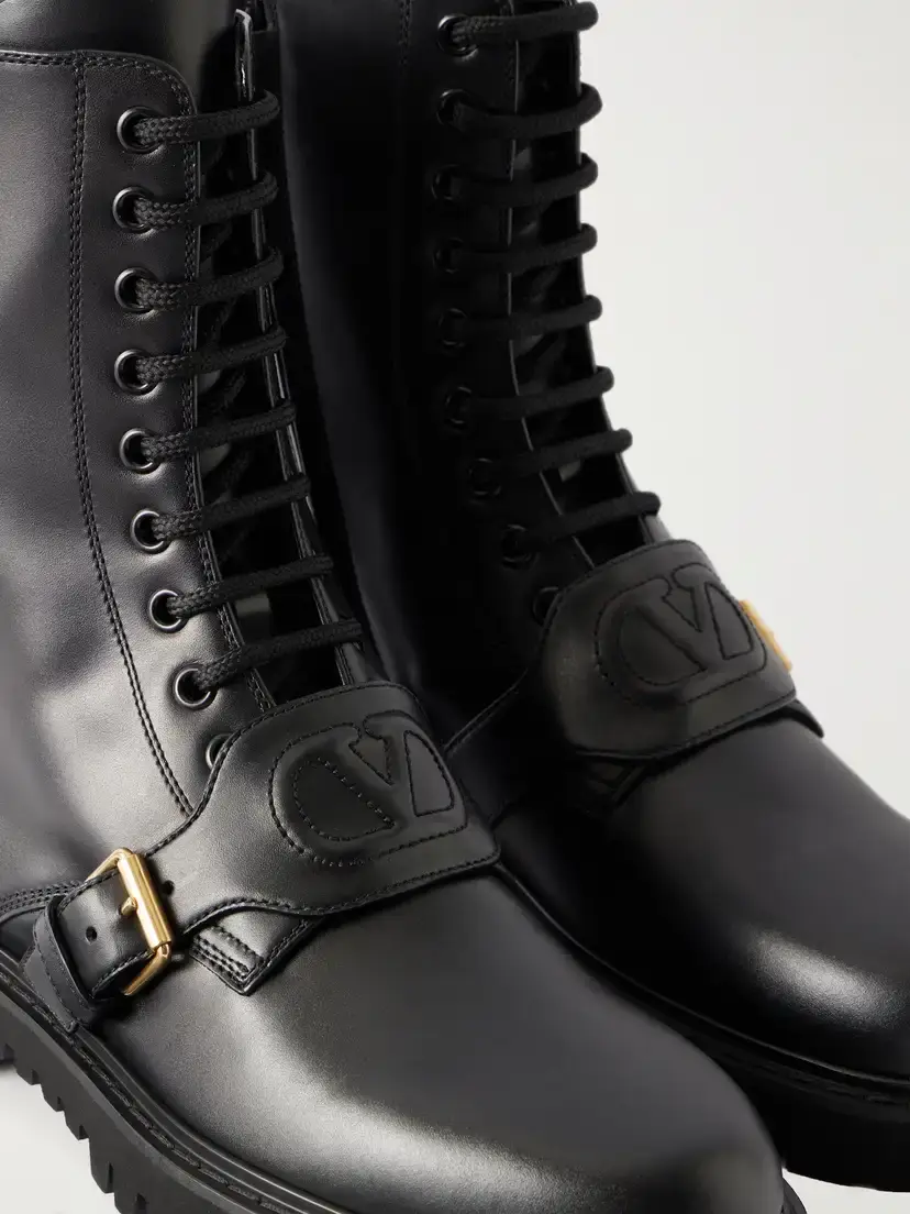 Valentino Garavani Vlogo Embossed Leather Ankle Boots | Thumbnail 5 Valentino Garavani Vlogo Embossed Leather Ankle Boots | Thumbnail 5