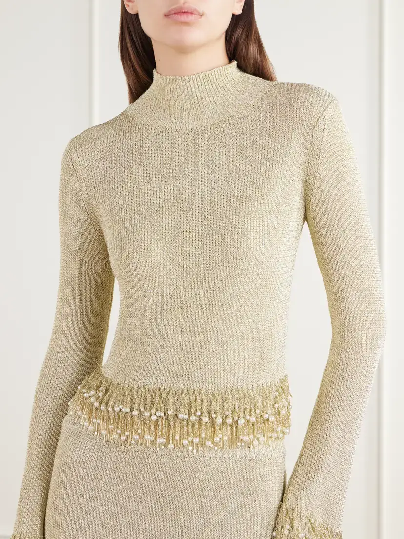 Simkhai Tali Bead-embellished Bouclé Top | Thumbnail 4 Simkhai Tali Bead-embellished Bouclé Top | Thumbnail 4
