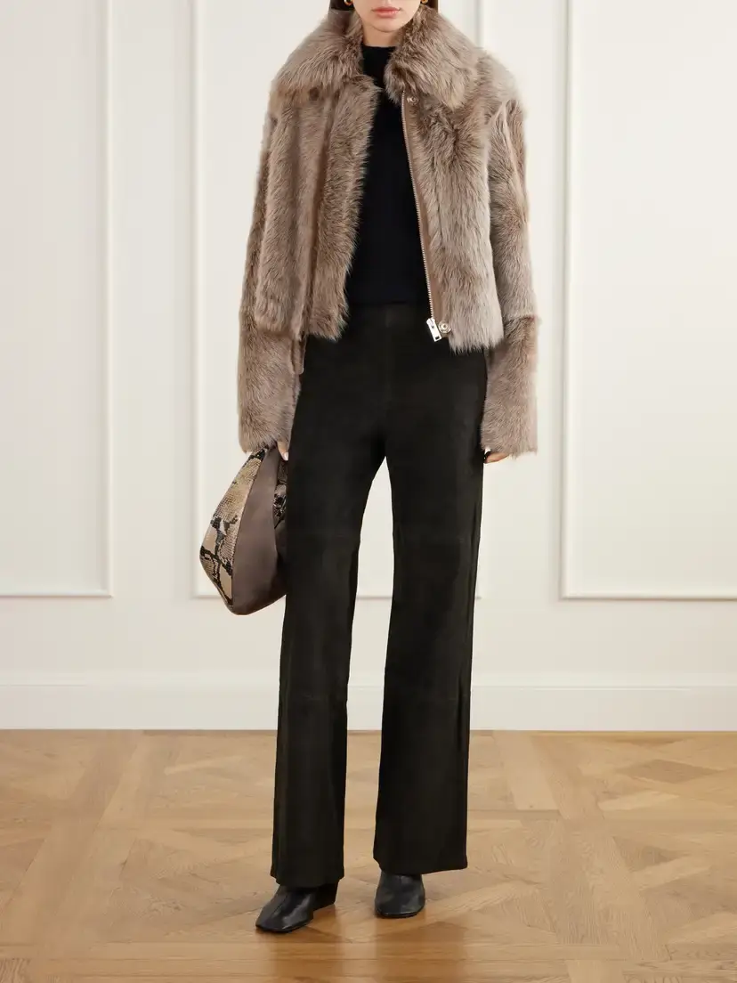 ARMA Karina Paneled Suede Straight-leg Pants | Thumbnail 2 ARMA Karina Paneled Suede Straight-leg Pants | Thumbnail 2