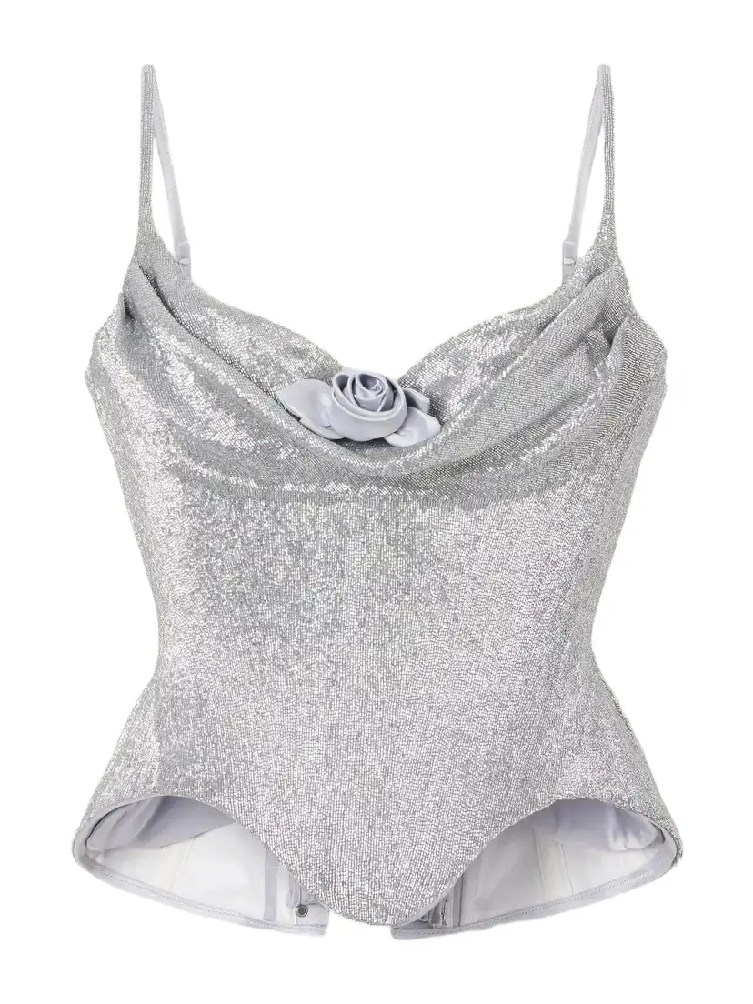 Wiederhoeft Valerie Bead-embellished Satin Top