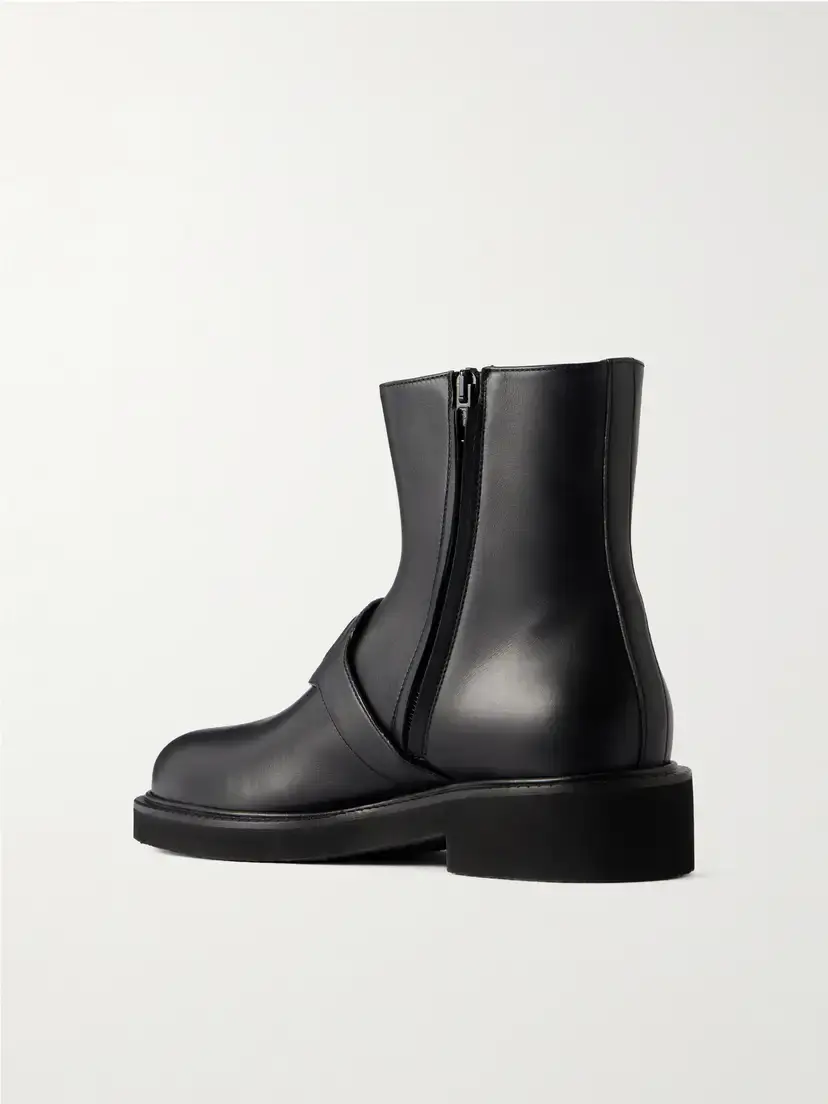 Valentino Garavani Vlogo Embossed Leather Ankle Boots | Thumbnail 3 Valentino Garavani Vlogo Embossed Leather Ankle Boots | Thumbnail 3