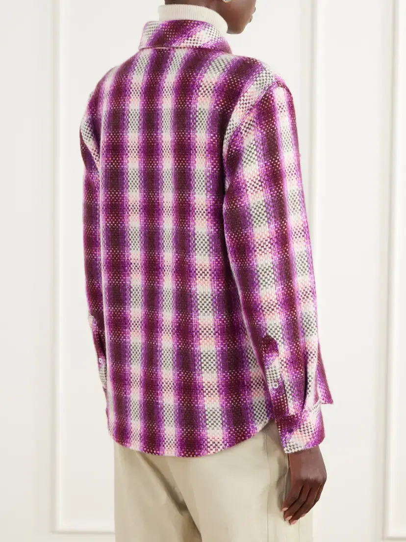 God’s True Cashmere Frontier Checked Cashmere Shirt | Thumbnail 4