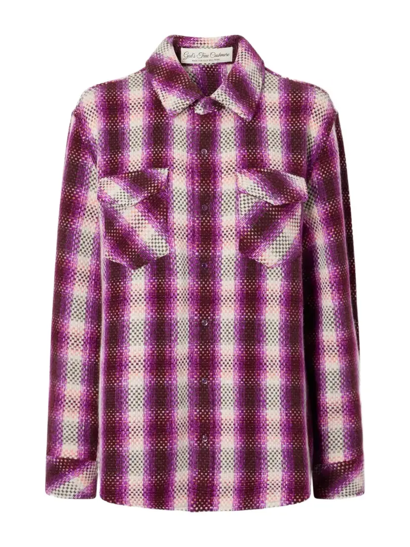 God’s True Cashmere Frontier Checked Cashmere Shirt