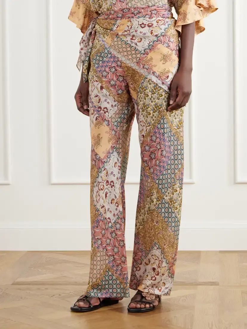 Zimmermann Fairlight Draped Printed Silk Wide-leg Pants | Thumbnail 3