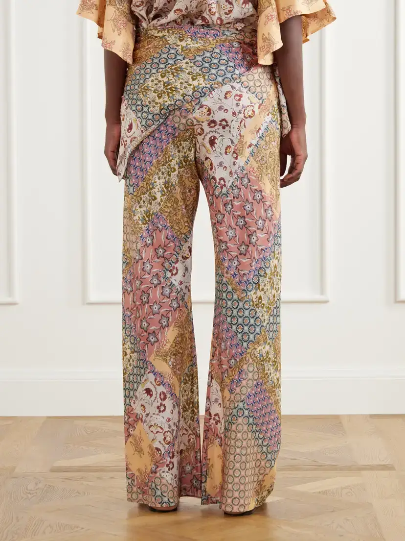 Zimmermann Fairlight Draped Printed Silk Wide-leg Pants | Thumbnail 4