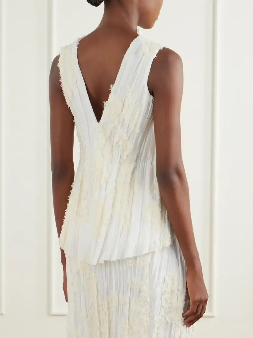 Kallmeyer Daria Plissé Cotton-blend Blouse | Thumbnail 3 Kallmeyer Daria Plissé Cotton-blend Blouse | Thumbnail 3
