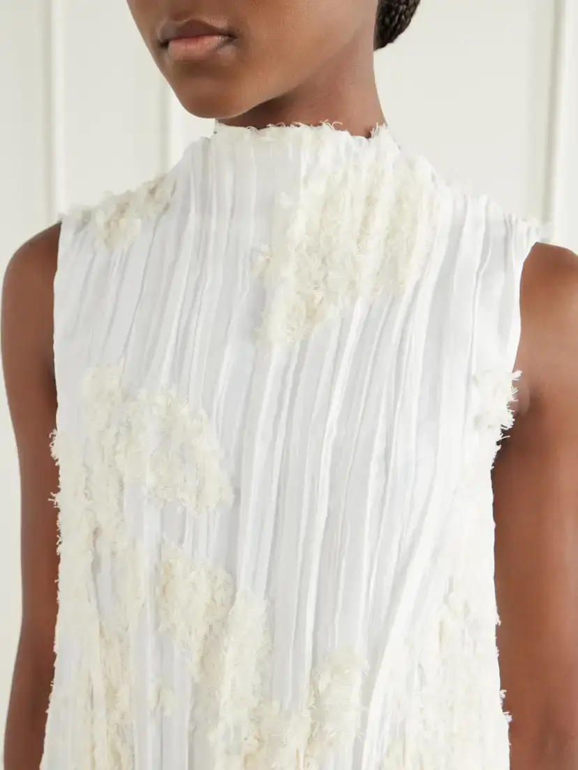 Kallmeyer Daria Plissé Cotton-blend Blouse | Thumbnail 4 Kallmeyer Daria Plissé Cotton-blend Blouse | Thumbnail 4