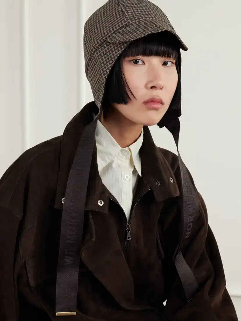 We Norwegians Glenshee Padded Webbing-trimmed Houndstooth Shell Hat | Thumbnail 2 We Norwegians Glenshee Padded Webbing-trimmed Houndstooth Shell Hat | Thumbnail 2