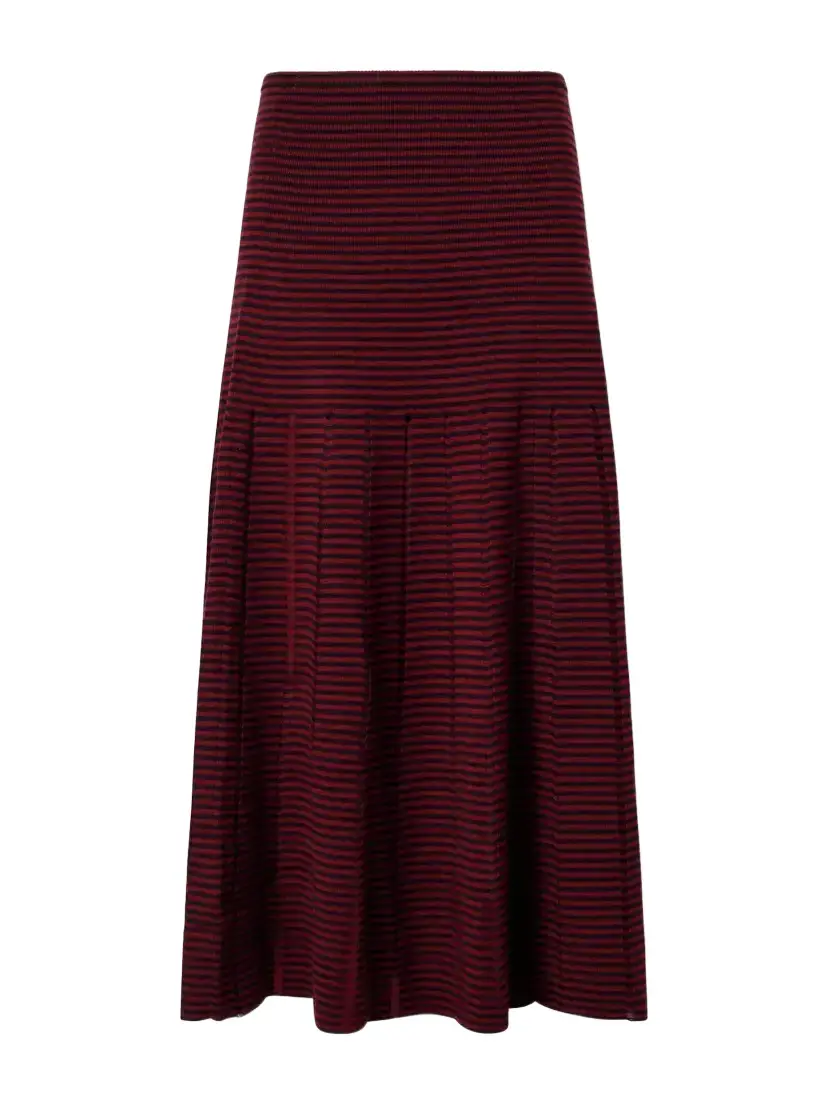 Proenza Schouler White Label Phyllis Striped Wool And Cotton-blend Maxi Skirt
