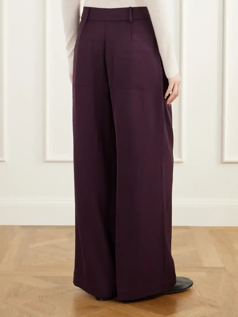 Proenza Schouler White Label Aria Twill Wide-leg Trousers | Thumbnail 4 Proenza Schouler White Label Aria Twill Wide-leg Trousers | Thumbnail 4