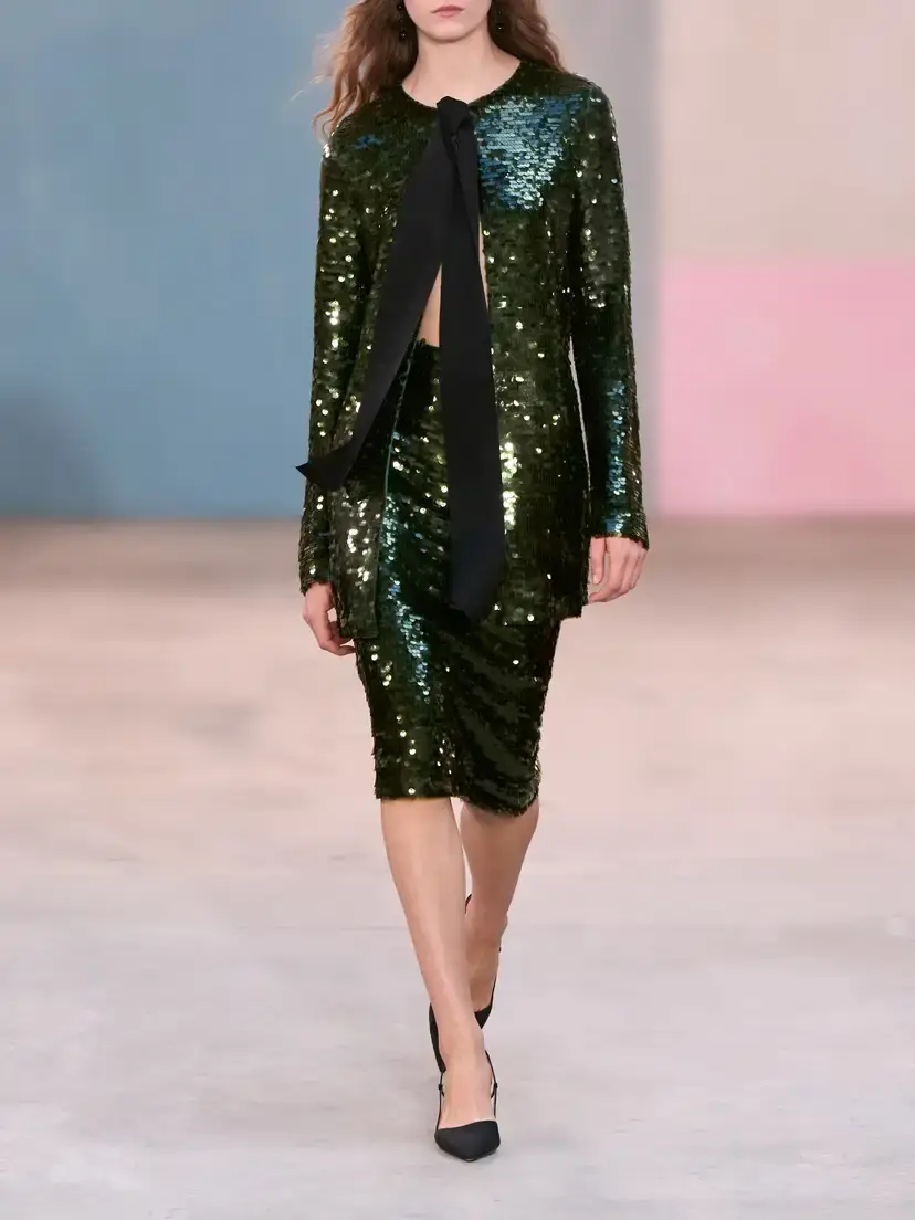 Carolina Herrera Sequined Knitted Knee-length Skirt | Thumbnail 6 Carolina Herrera Sequined Knitted Knee-length Skirt | Thumbnail 6