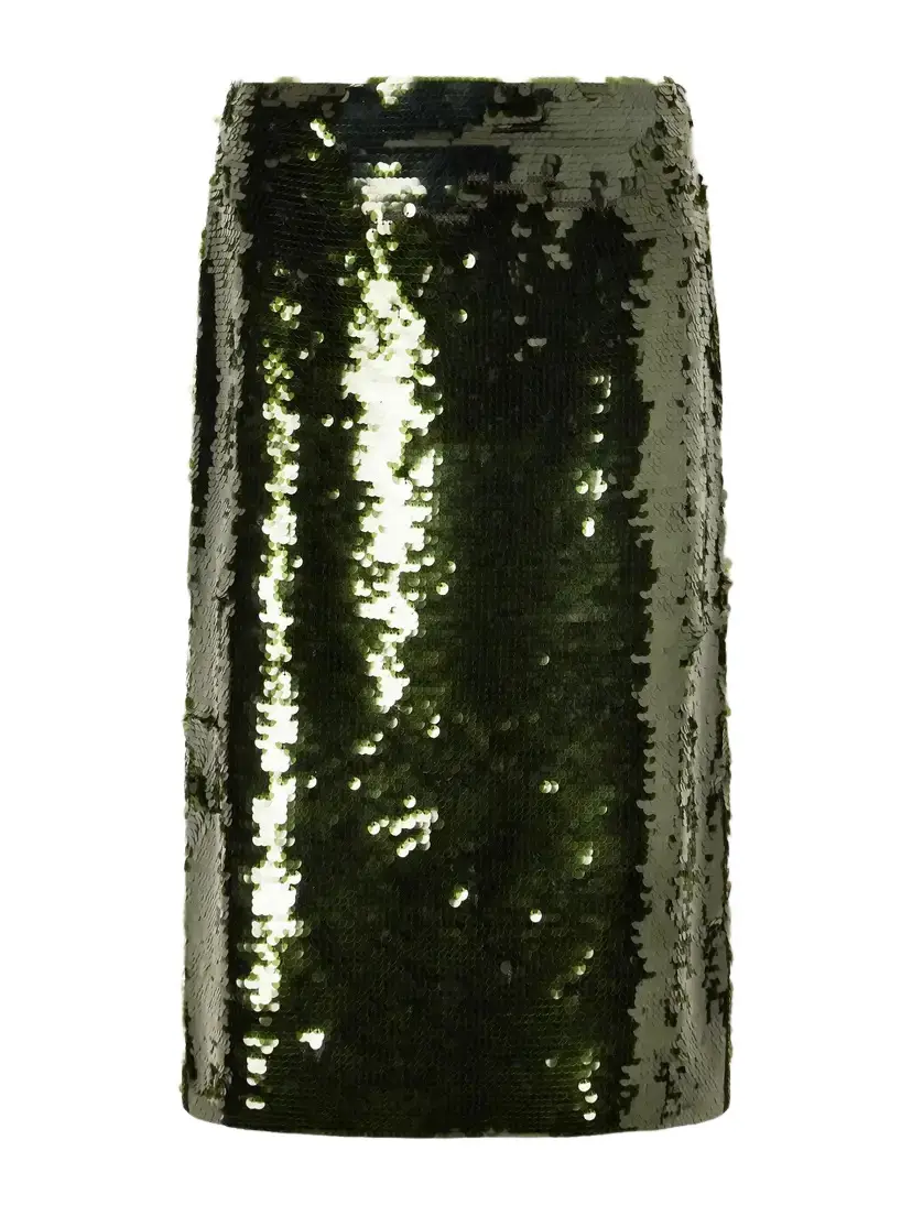 Carolina Herrera Sequined Knitted Knee-length Skirt