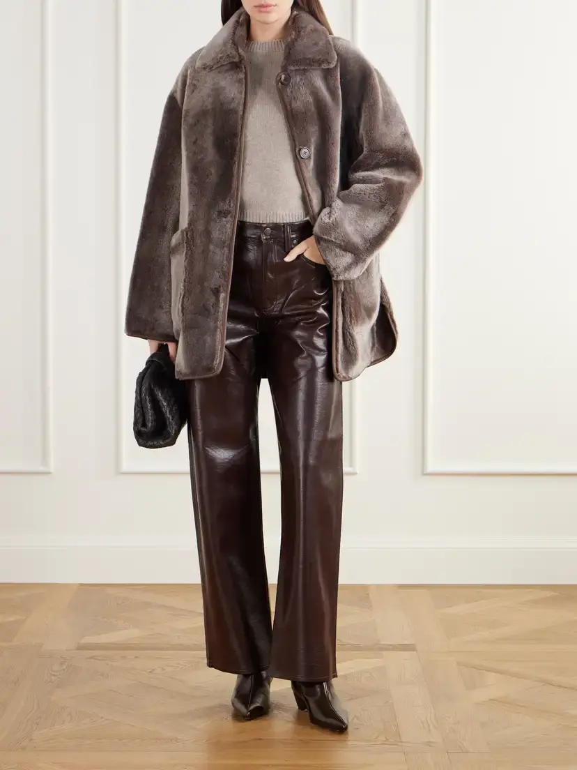 ARMA Nicola Reversible Shearling And Leather Jacket - Brown | Thumbnail 2