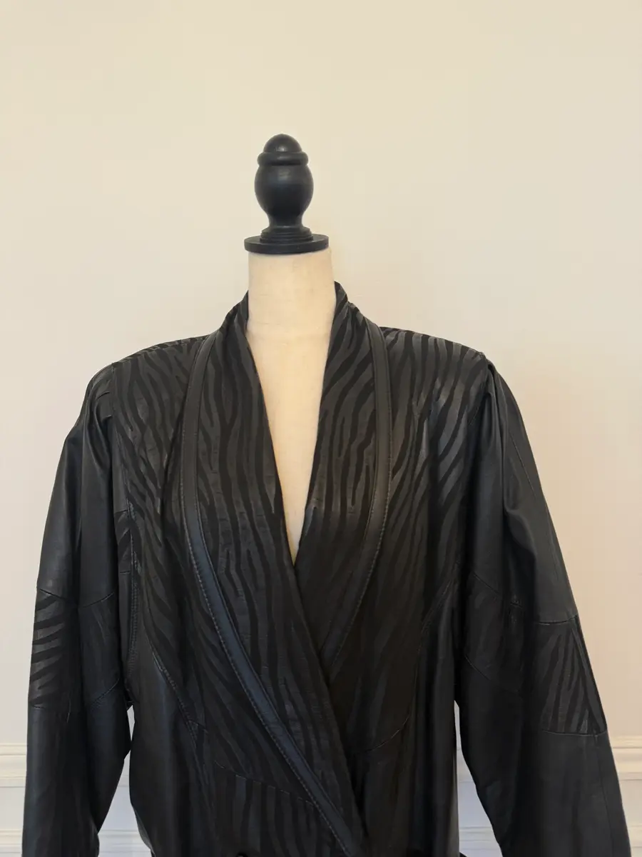 Jen Wonders Studio Leather Coat Zebra | Thumbnail 4 Jen Wonders Studio Leather Coat Zebra | Thumbnail 4