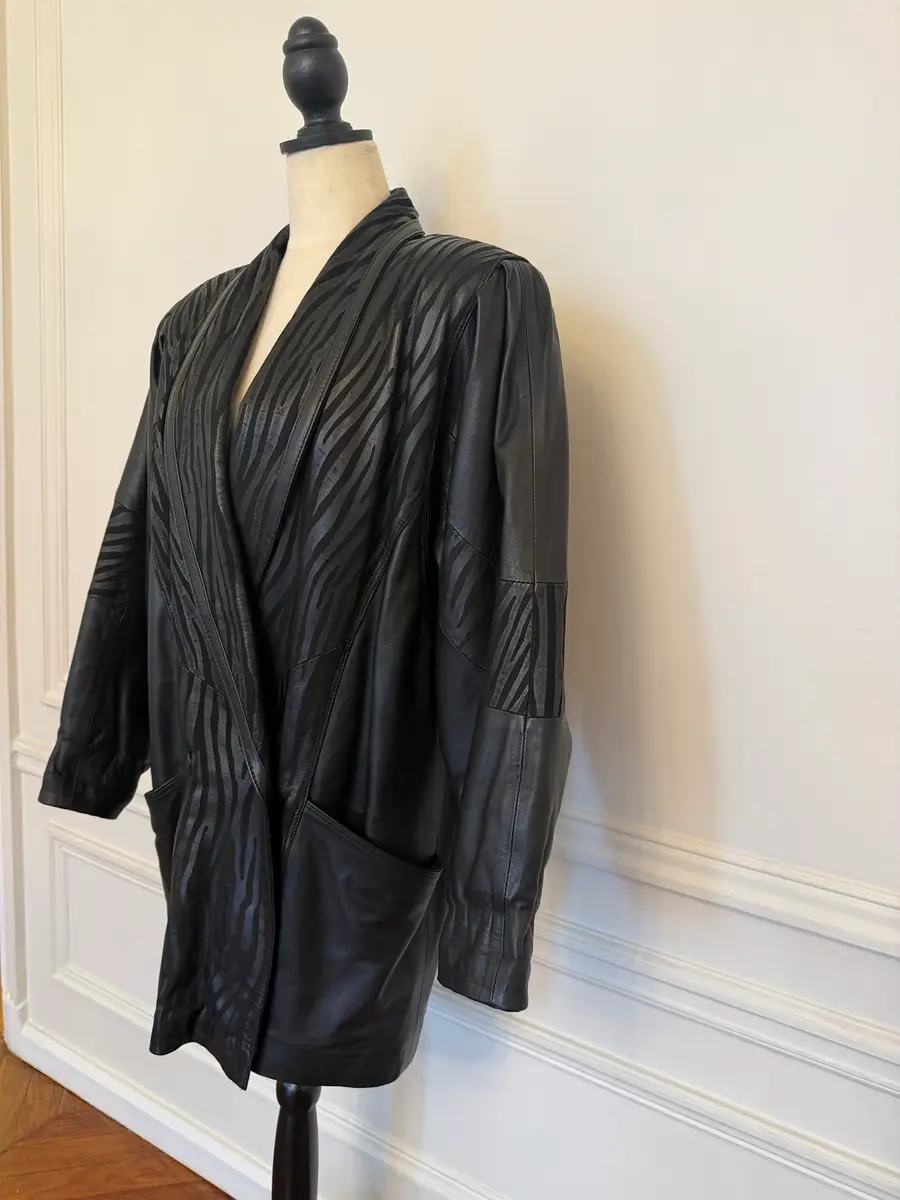 Jen Wonders Studio Leather Coat Zebra | Thumbnail 7 Jen Wonders Studio Leather Coat Zebra | Thumbnail 7