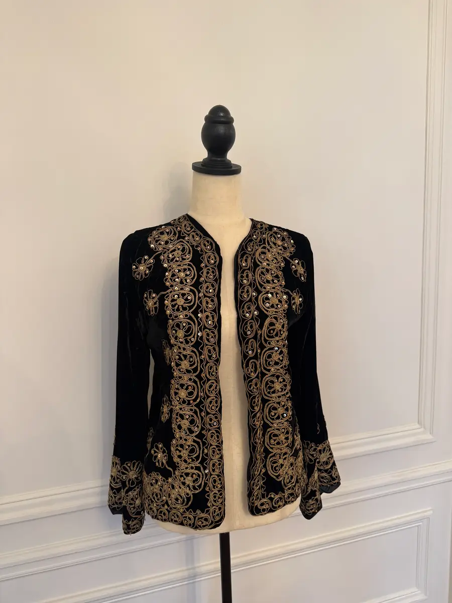 Jen Wonders Studio Velvet Embroidered Jacket | Thumbnail 3 Jen Wonders Studio Velvet Embroidered Jacket | Thumbnail 3