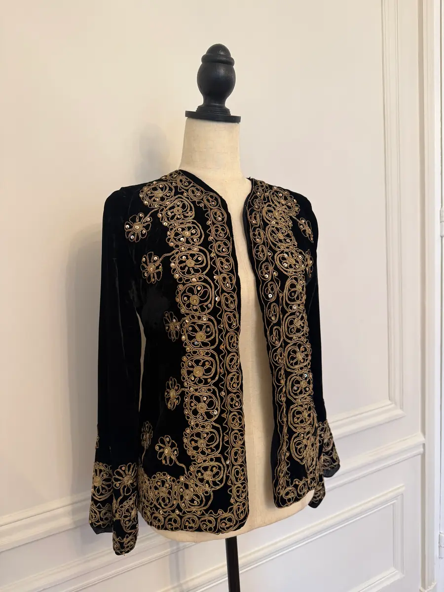 Jen Wonders Studio Velvet Embroidered Jacket | Thumbnail 5 Jen Wonders Studio Velvet Embroidered Jacket | Thumbnail 5