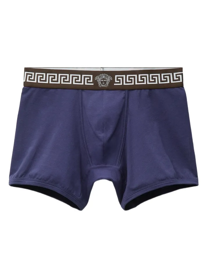 Versace Cotton-Jersey Long Trunks