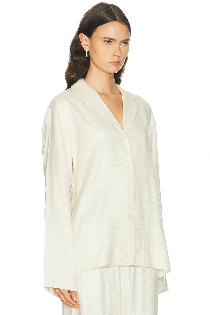 TOTEME Monogram Flannel PJ top | Thumbnail 2 TOTEME Monogram Flannel PJ top | Thumbnail 2