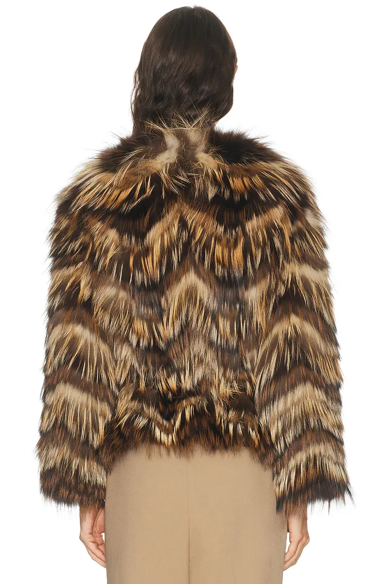 Yves Salomon Fox Fur Belted Jacket | Thumbnail 3 Yves Salomon Fox Fur Belted Jacket | Thumbnail 3