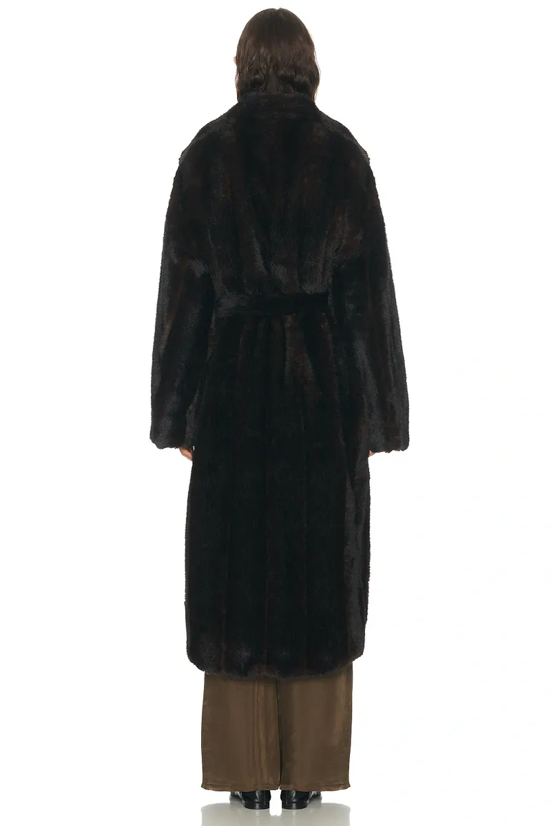 The Frankie Shop Ravello Faux Fur Robe Coat | Thumbnail 4 The Frankie Shop Ravello Faux Fur Robe Coat | Thumbnail 4