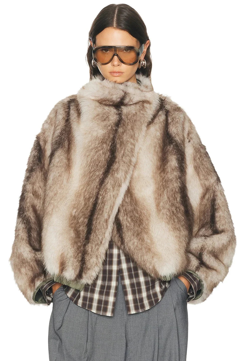 The Frankie Shop Vera Faux Reversible Short Coat