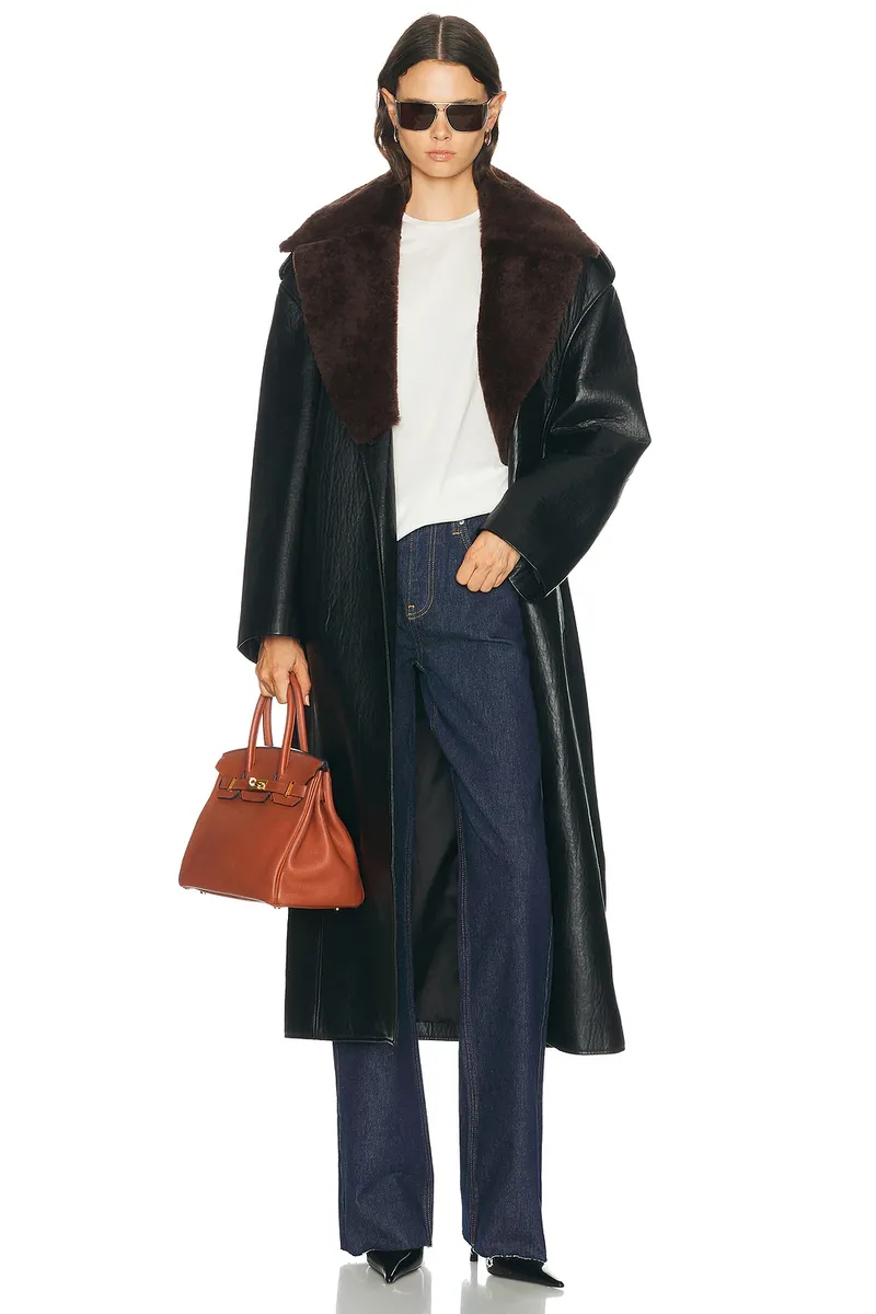 The Frankie Shop Edra Removable Collar Trench Coat | Thumbnail 2 The Frankie Shop Edra Removable Collar Trench Coat | Thumbnail 2