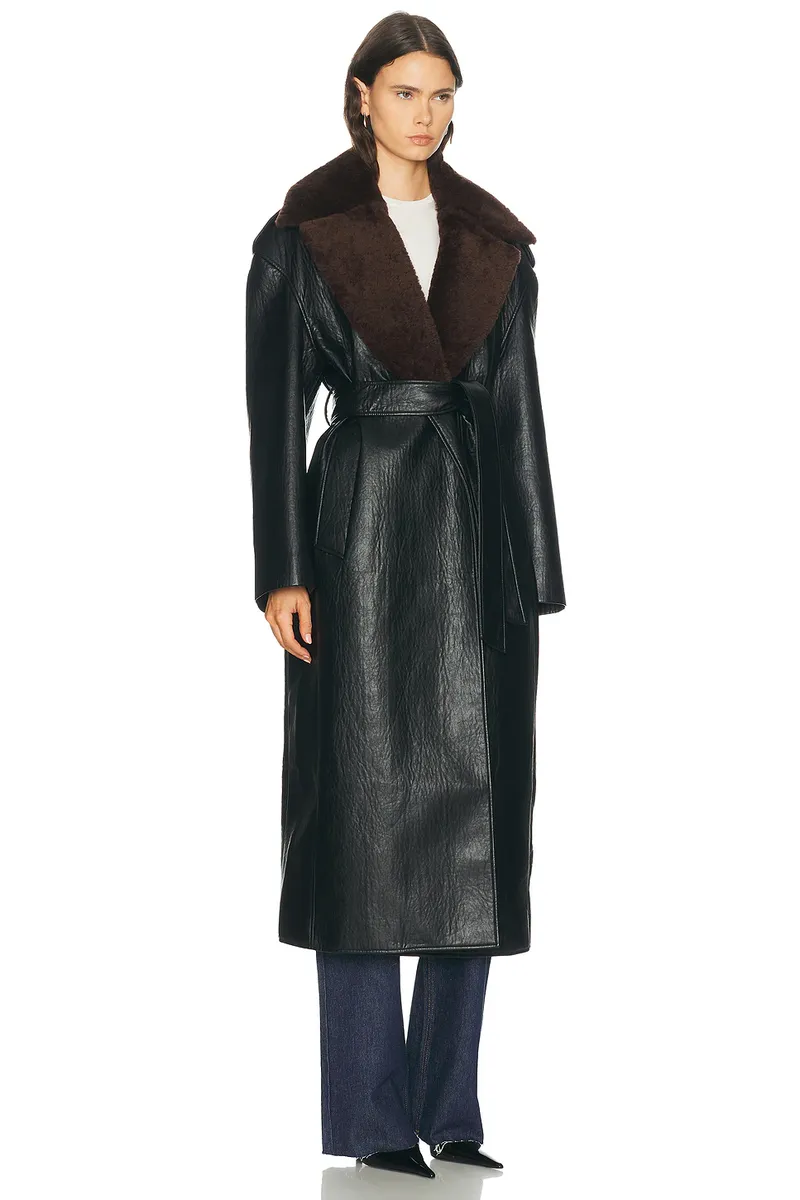 The Frankie Shop Edra Removable Collar Trench Coat | Thumbnail 3 The Frankie Shop Edra Removable Collar Trench Coat | Thumbnail 3