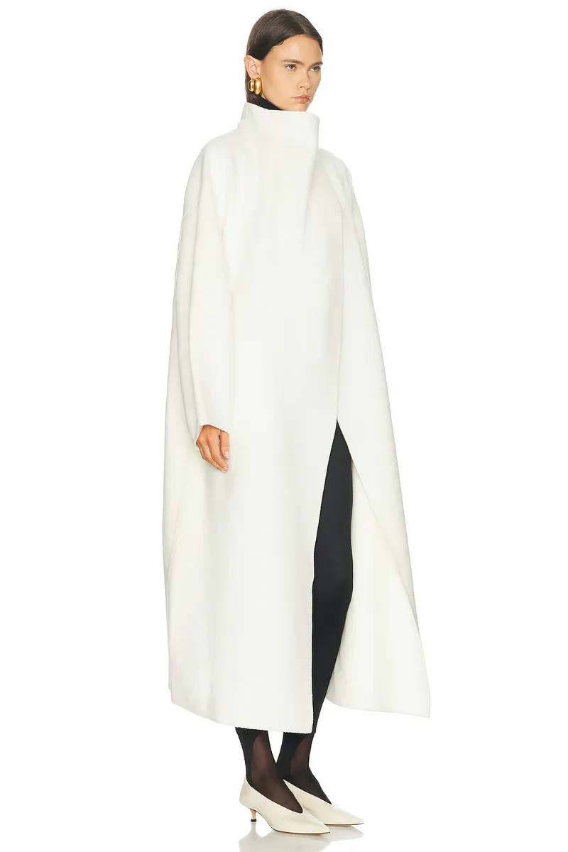 The Frankie Shop Leroy Funnel Neck Wool Coat | Thumbnail 2 The Frankie Shop Leroy Funnel Neck Wool Coat | Thumbnail 2