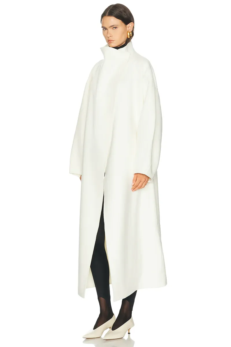 The Frankie Shop Leroy Funnel Neck Wool Coat | Thumbnail 3 The Frankie Shop Leroy Funnel Neck Wool Coat | Thumbnail 3
