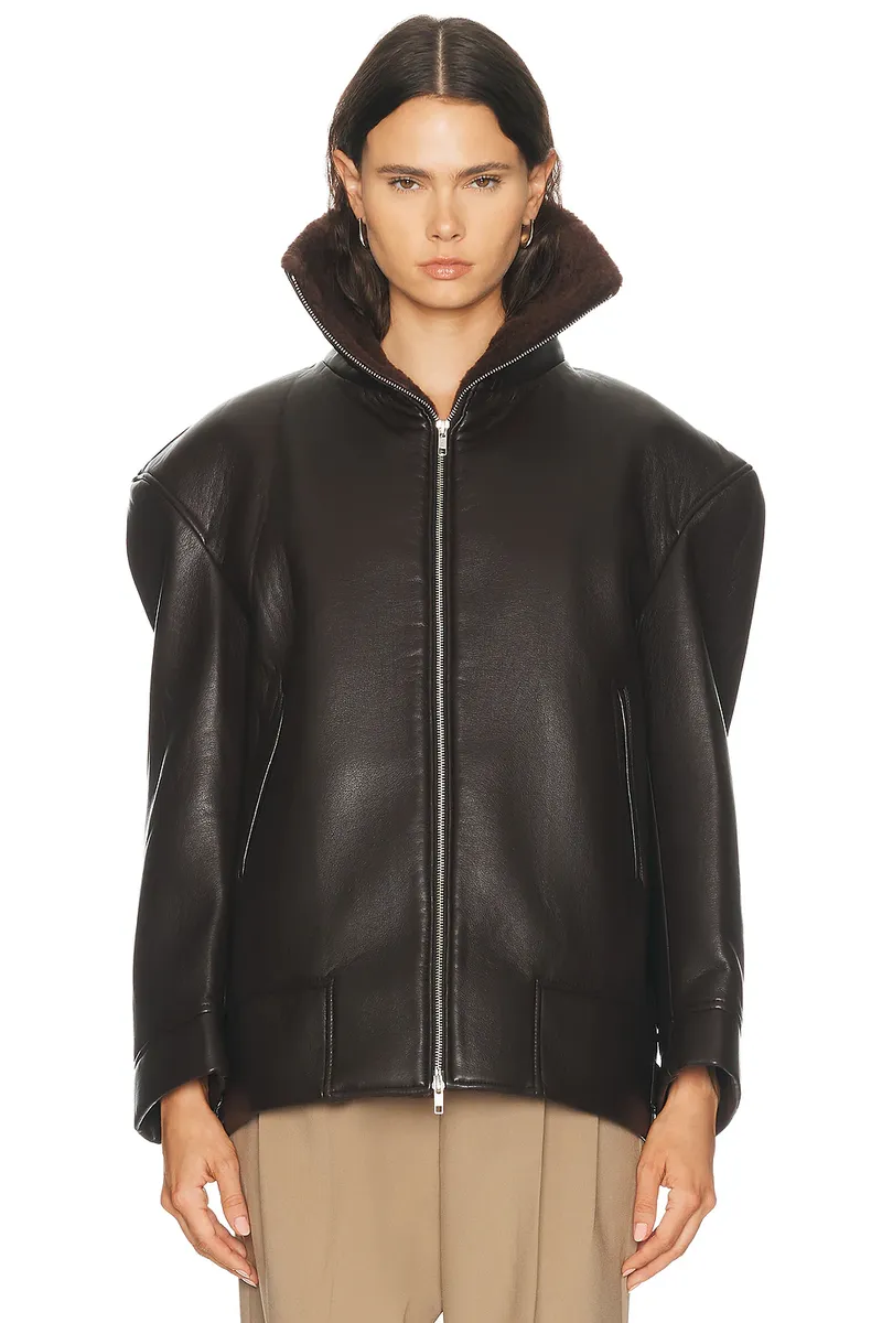 The Frankie Shop Mountain Faux Leather Jacket | Thumbnail 3