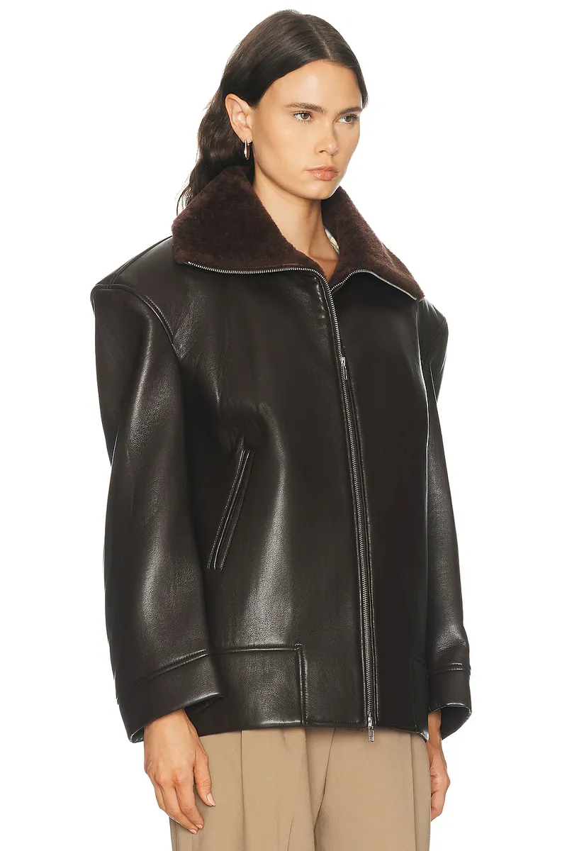The Frankie Shop Mountain Faux Leather Jacket | Thumbnail 4
