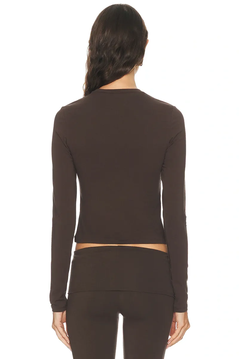 Skims Cotton Jersey Long Sleeve T-Shirt | Thumbnail 3 Skims Cotton Jersey Long Sleeve T-Shirt | Thumbnail 3
