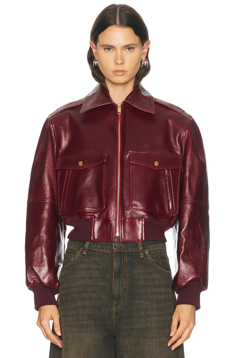 Willy Chavarria Cropped Leather Jacket | Thumbnail 2 Willy Chavarria Cropped Leather Jacket | Thumbnail 2
