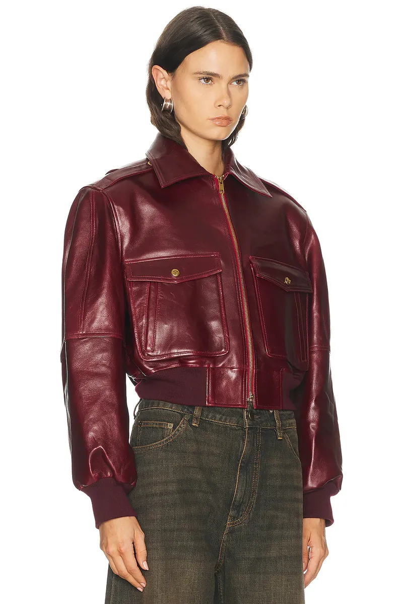 Willy Chavarria Cropped Leather Jacket | Thumbnail 3 Willy Chavarria Cropped Leather Jacket | Thumbnail 3