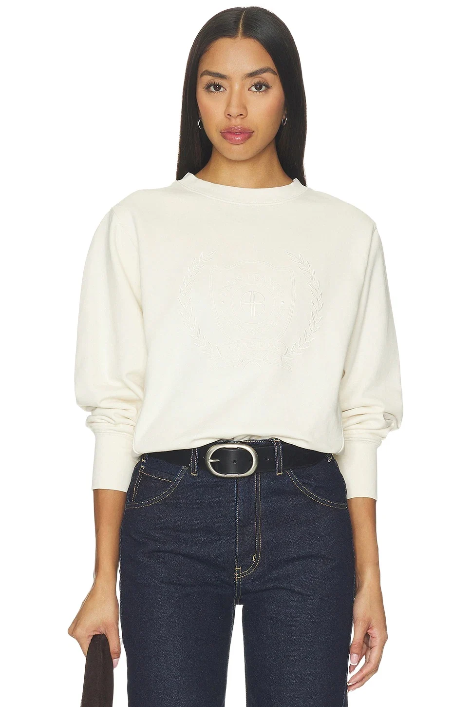 Anine Bing Harry Shrunken Signet Sweatshirt